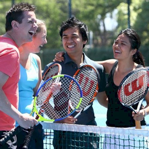 Group of people on court